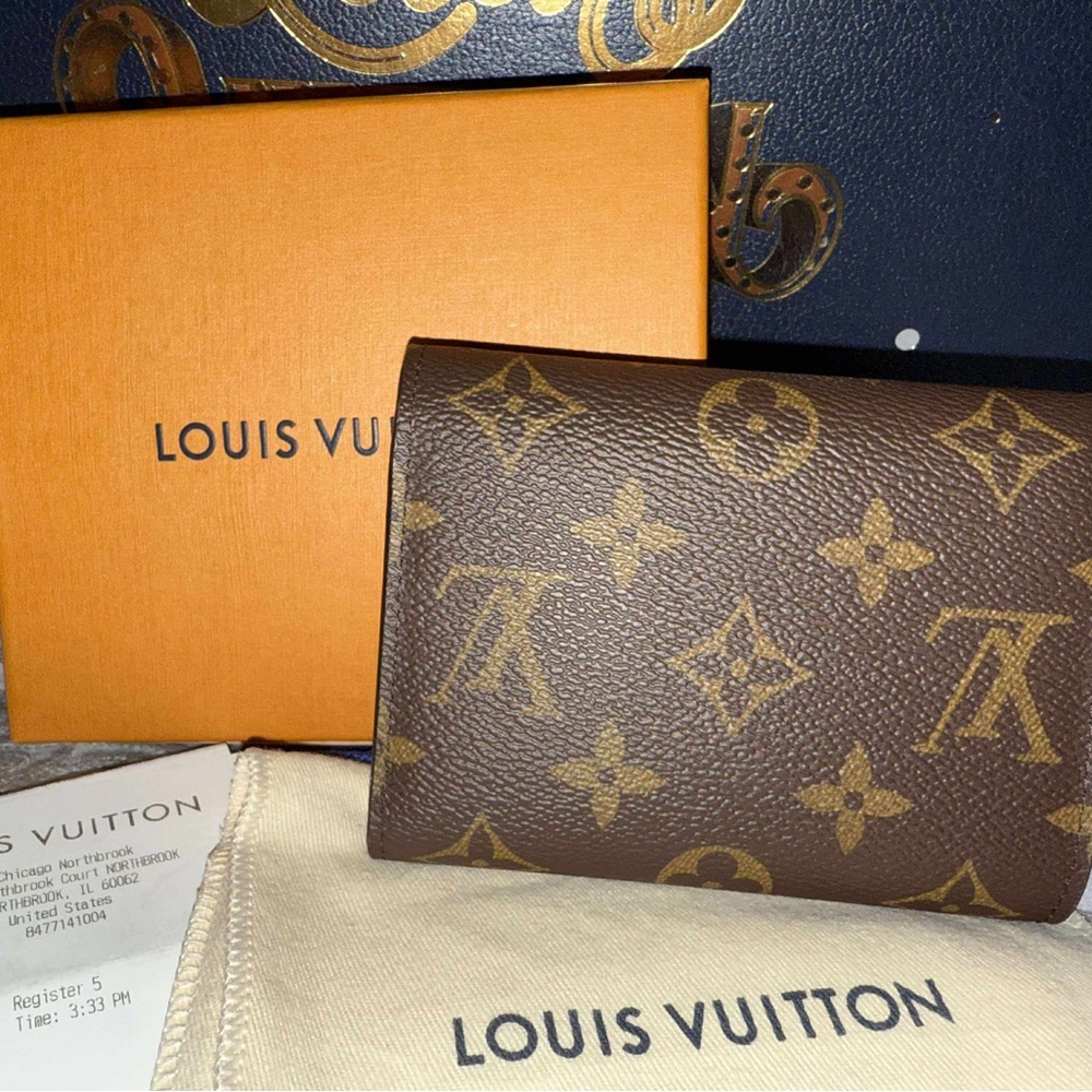 Louis Vuitton Brown and Gold Monogram Wallet